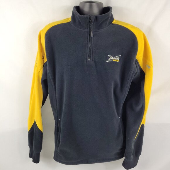 Skidoo 1/4 Zip Fleece Bombardier Snowmobile Light Jacket Men's size Large - Picture 1 of 3